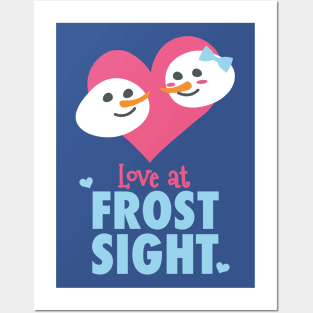 Romantic Snowman | Valentine's Day | Christmas Gift Posters and Art